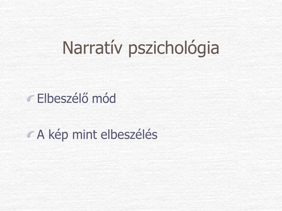 Narratív pszichológia