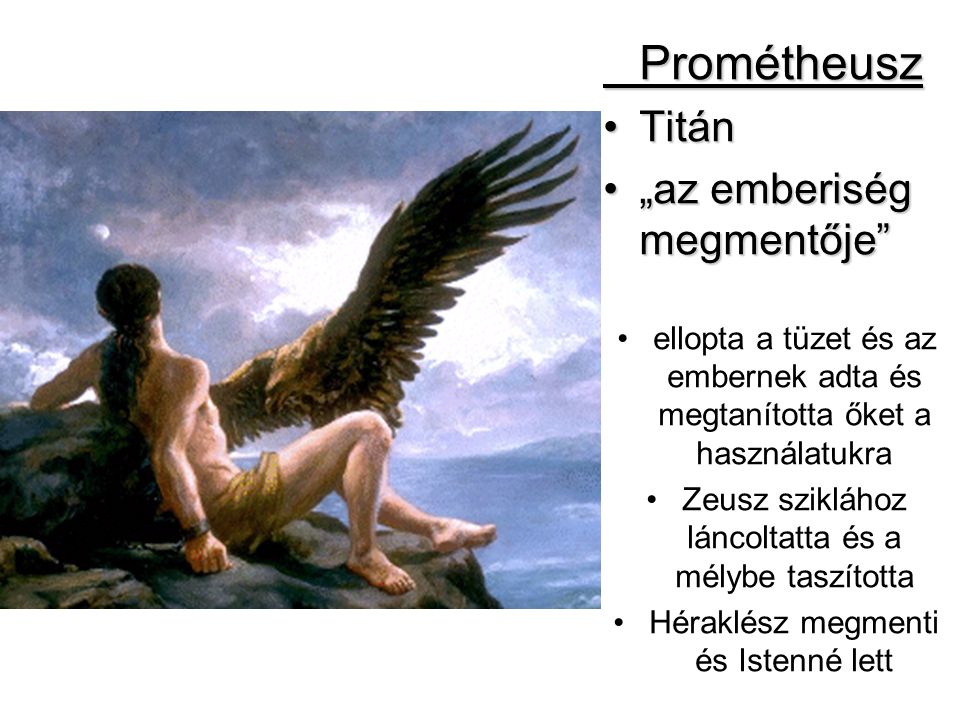 Prométheusz Titán „az emberiség megmentője