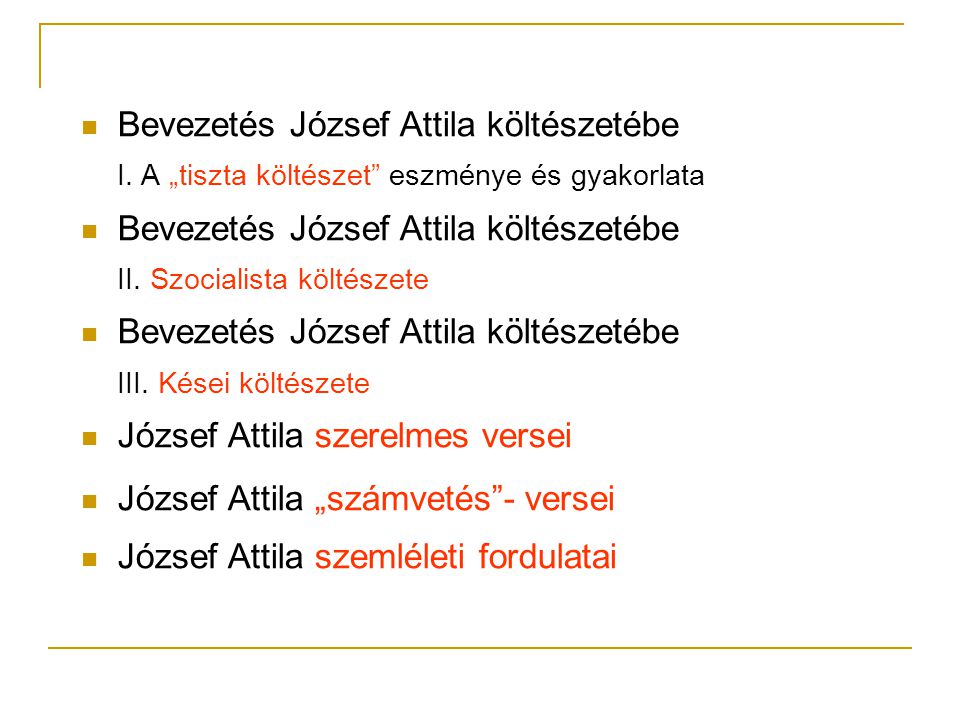 Bevezetés József Attila költészetébe