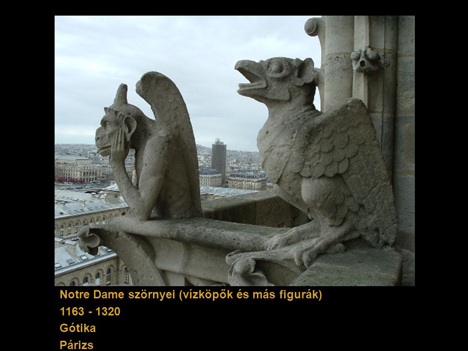 Notre Dame szörnyei (vízköpők és más figurák)