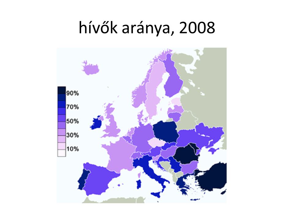 hívők aránya, 2008