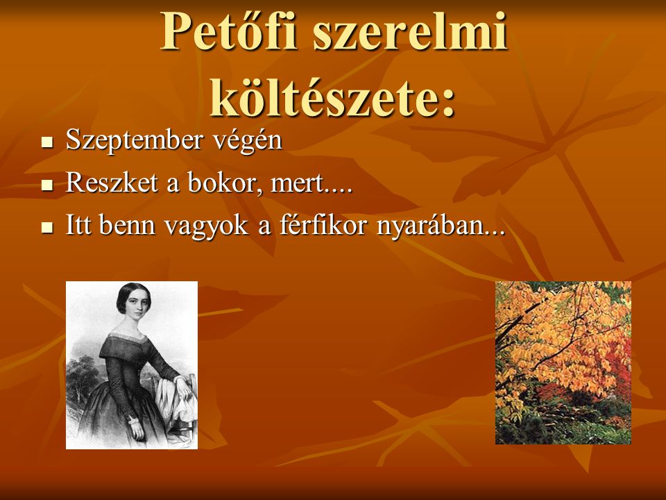 Petőfi szerelmi költészete: