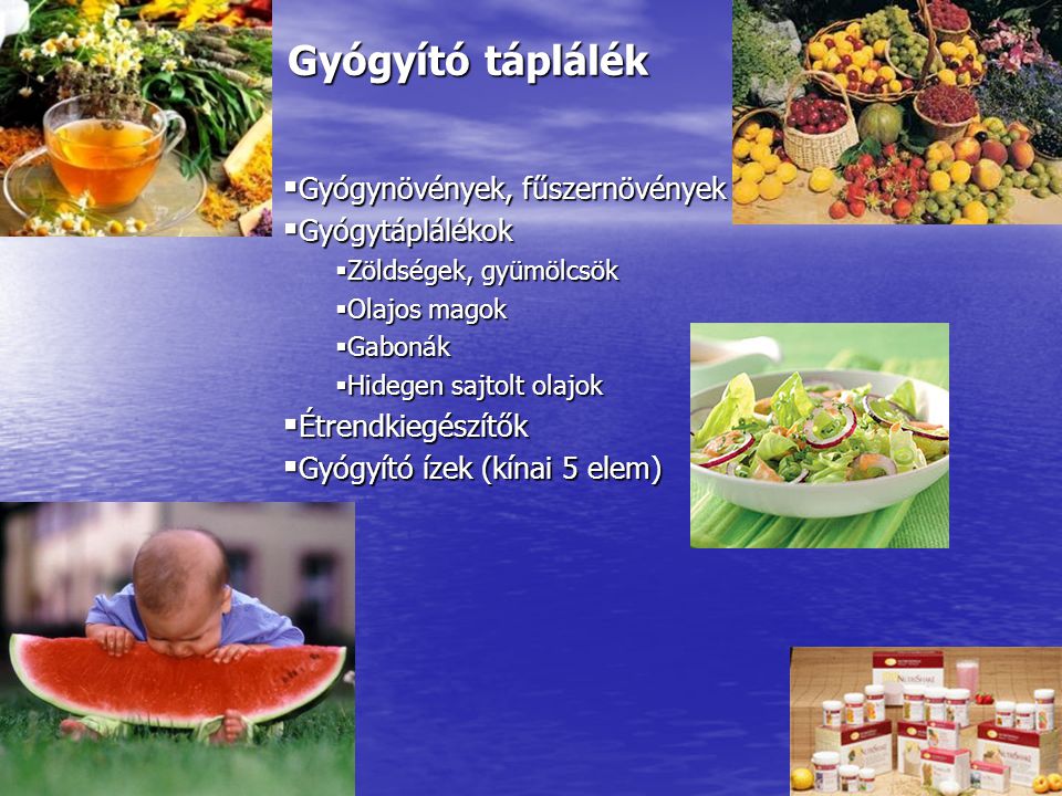 Gyógyító táplálék Gyógynövények, fűszernövények Gyógytáplálékok