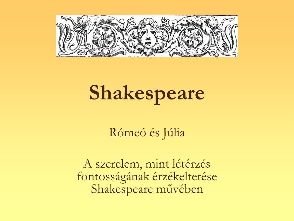 Shakespeare Rómeó és Júlia