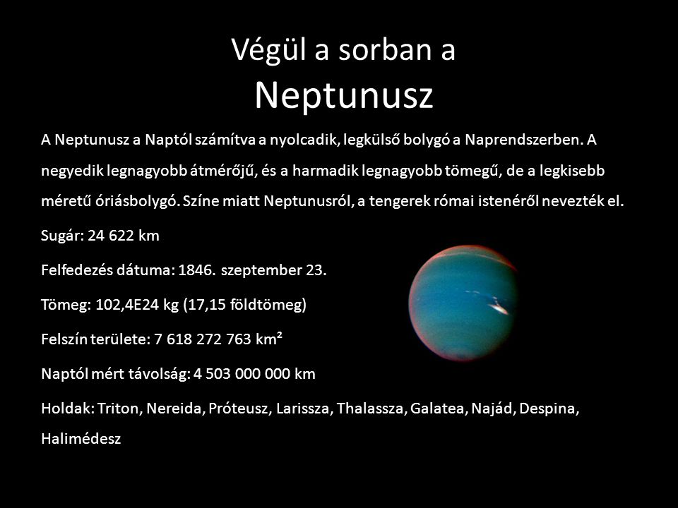 Végül a sorban a Neptunusz