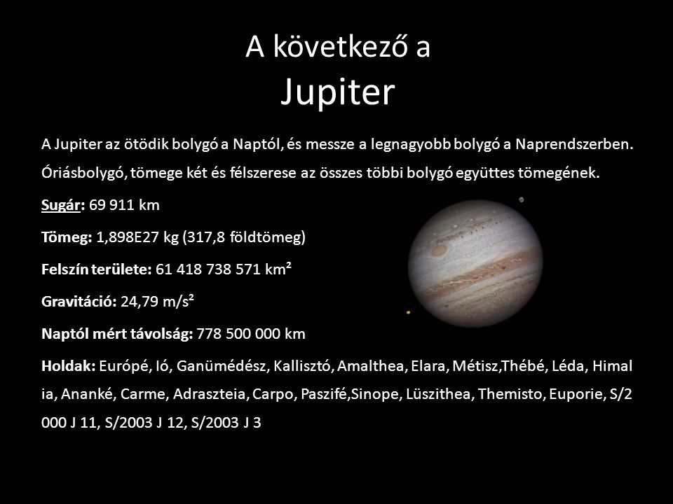 A következő a Jupiter
