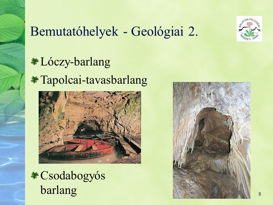 Bemutatóhelyek - Geológiai 2.