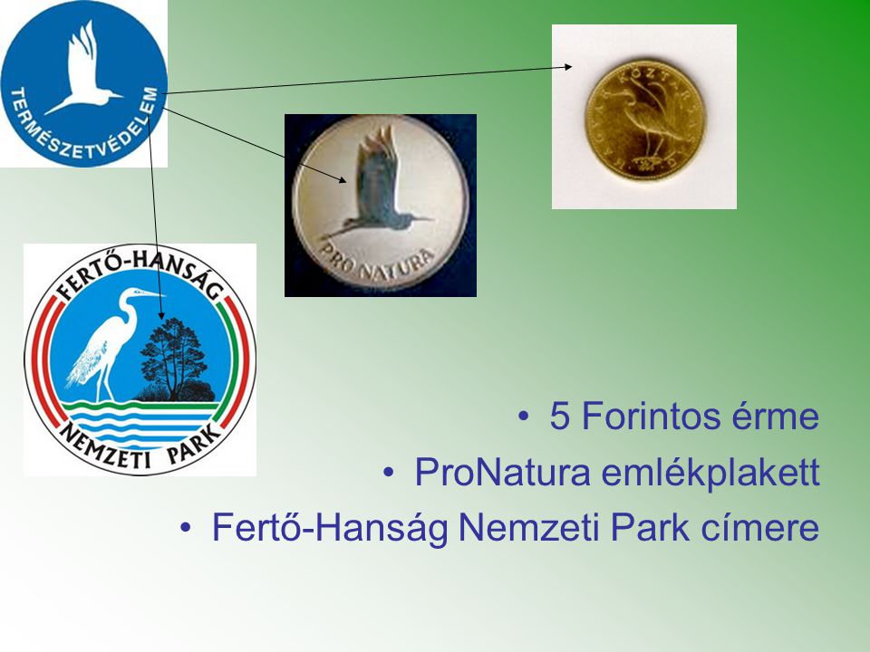 5 Forintos érme ProNatura emlékplakett Fertő-Hanság Nemzeti Park címere