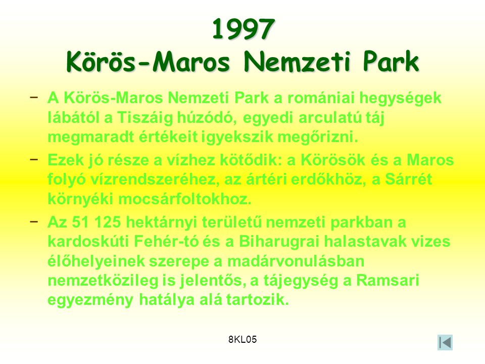 1997 Körös-Maros Nemzeti Park