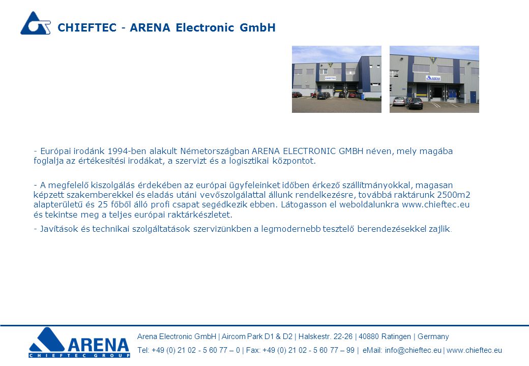CHIEFTEC - ARENA Electronic GmbH