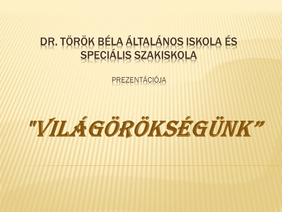 Dr. Török Béla Általános Iskola és Speciális Szakiskola prezentációja