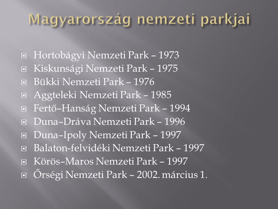 Magyarország nemzeti parkjai