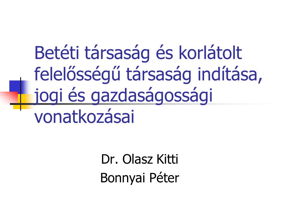Dr. Olasz Kitti Bonnyai Péter