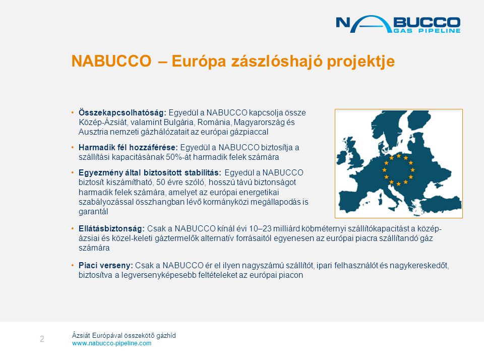 NABUCCO – Európa zászlóshajó projektje