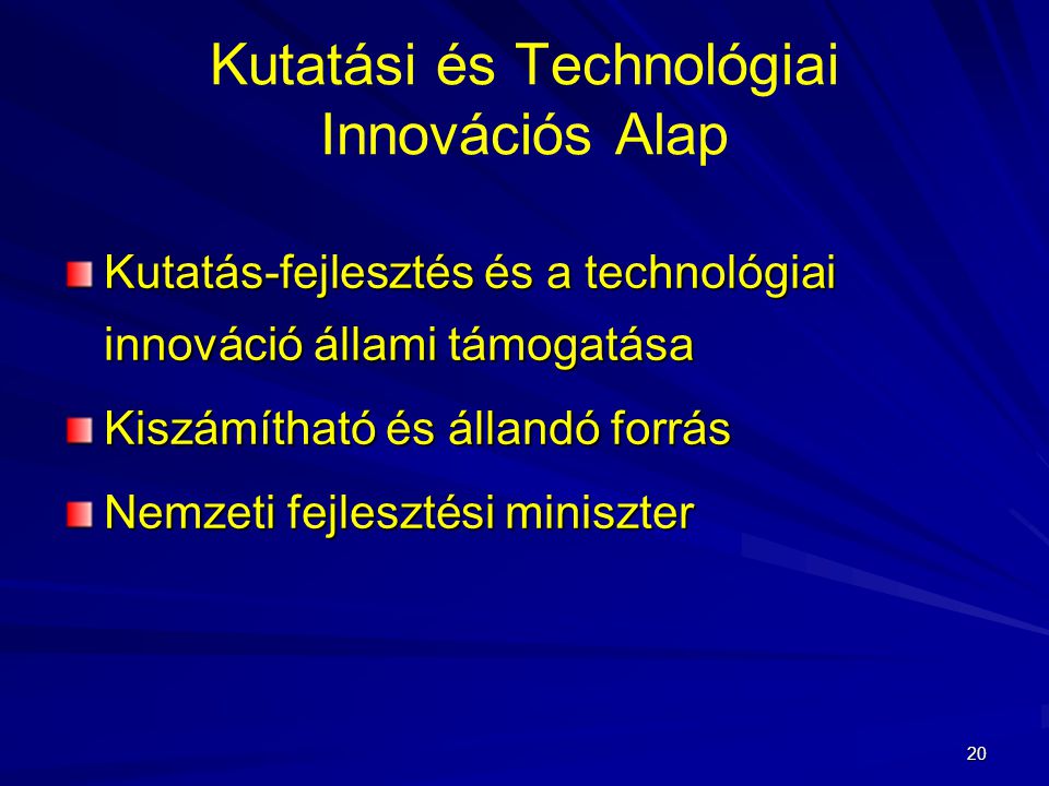 Kutatási és Technológiai Innovációs Alap