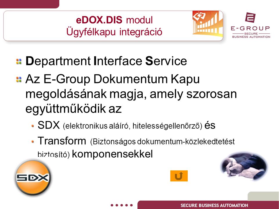 eDOX.DIS modul Ügyfélkapu integráció