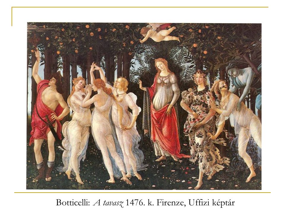Botticelli: A tavasz k. Firenze, Uffizi képtár