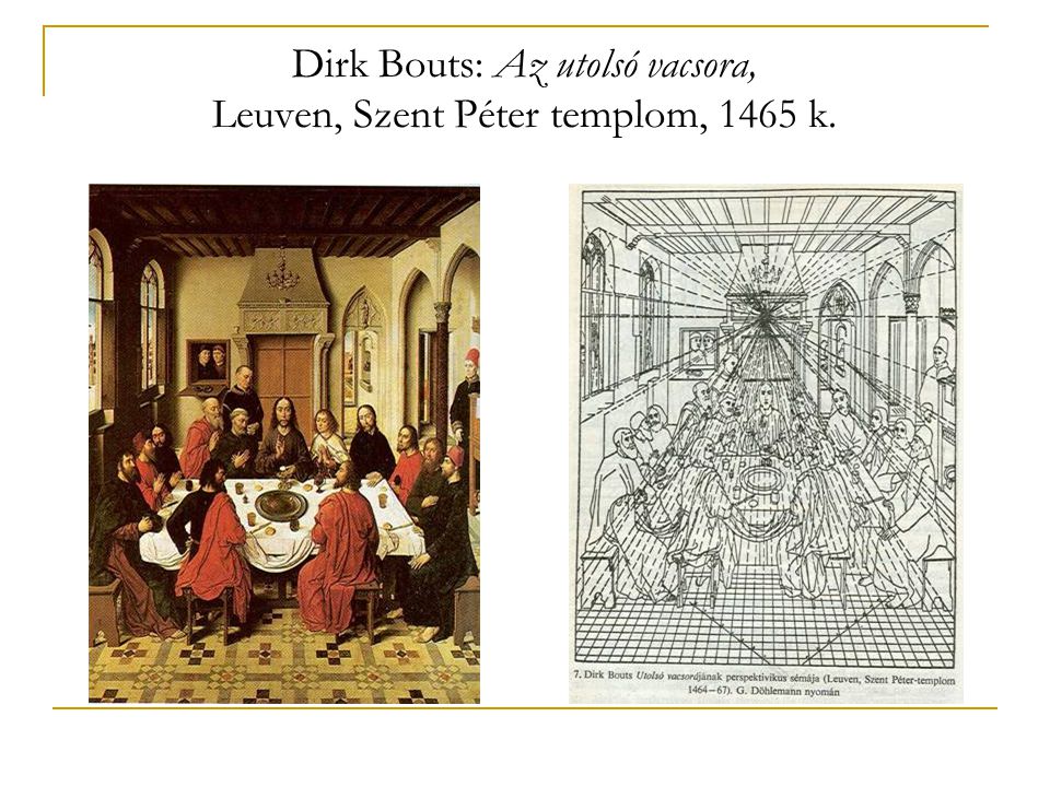 Dirk Bouts: Az utolsó vacsora, Leuven, Szent Péter templom, 1465 k.