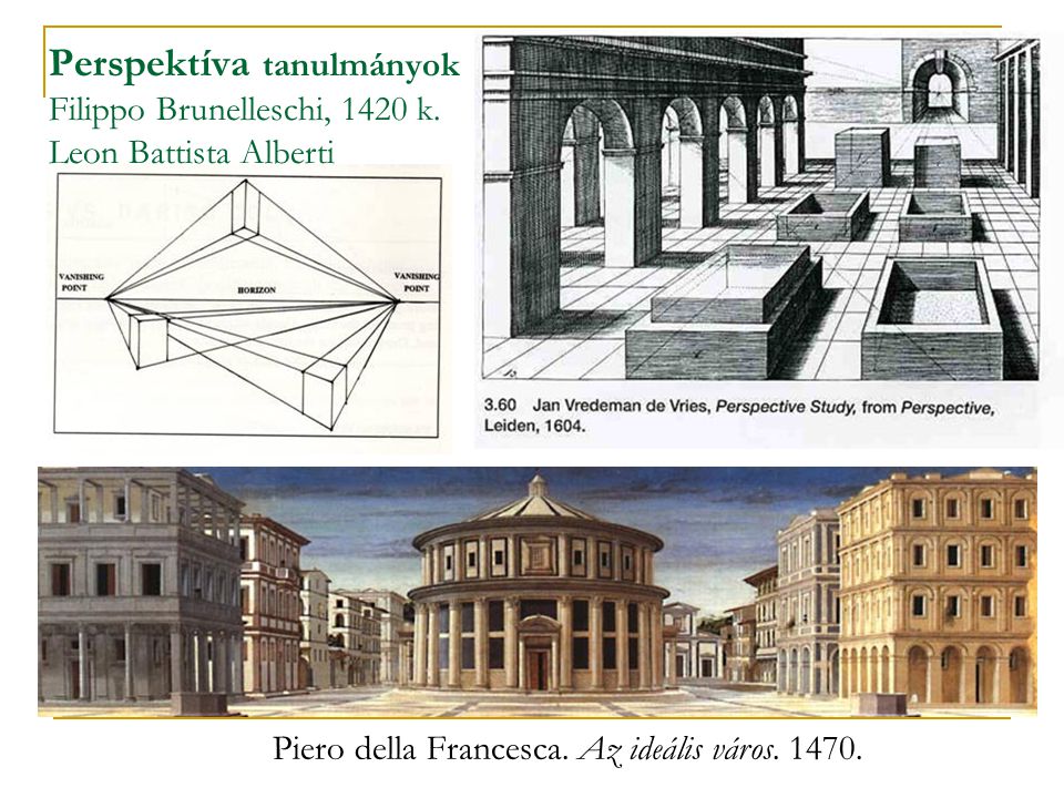 Perspektíva tanulmányok Filippo Brunelleschi, 1420 k
