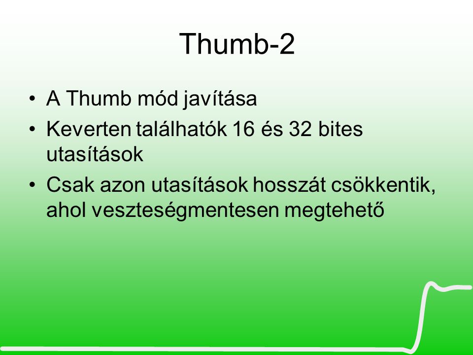 Thumb-2 A Thumb mód javítása