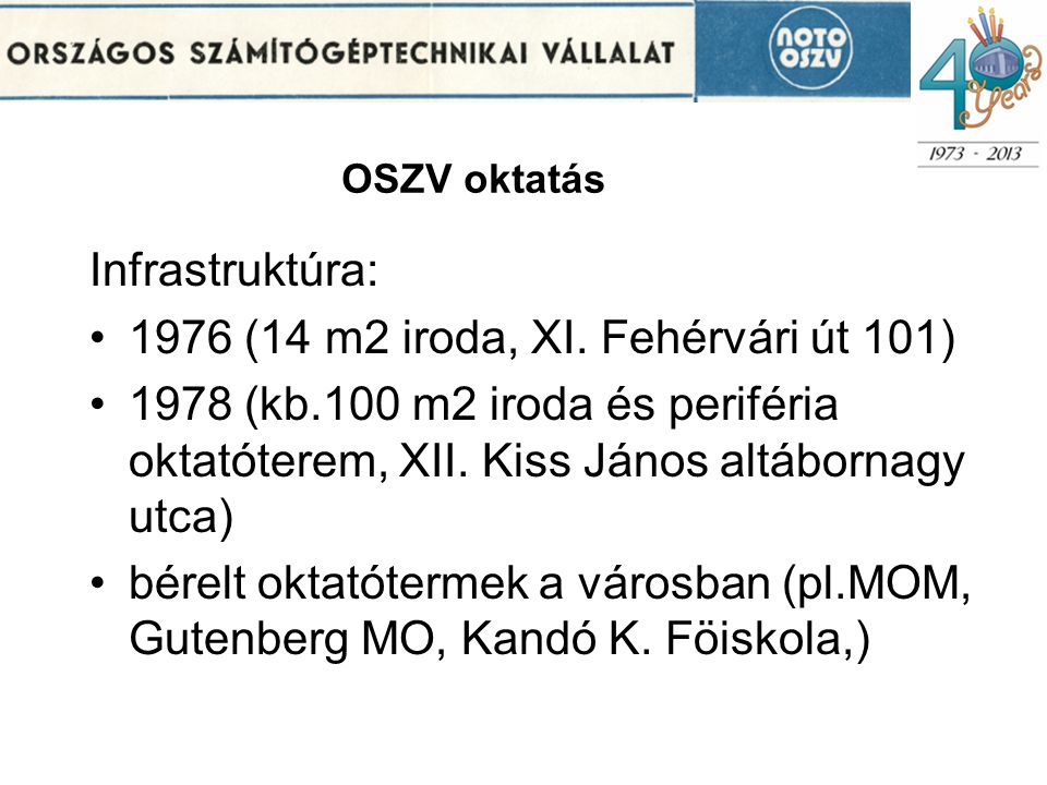 1976 (14 m2 iroda, XI. Fehérvári út 101)