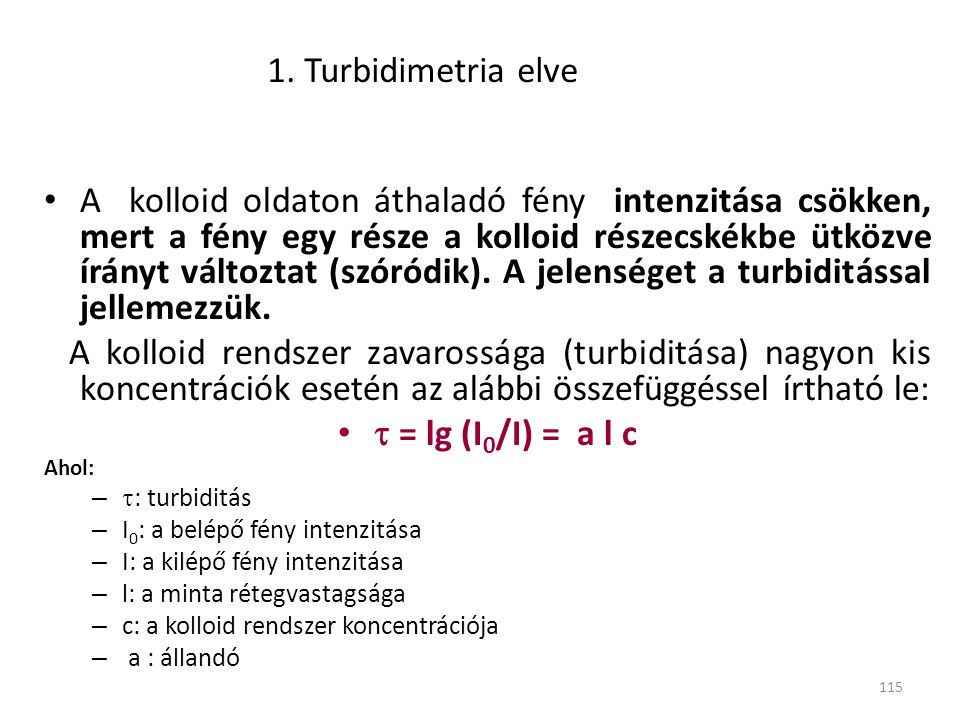 1. Turbidimetria elve