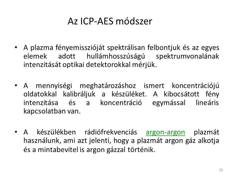 Az ICP-AES módszer