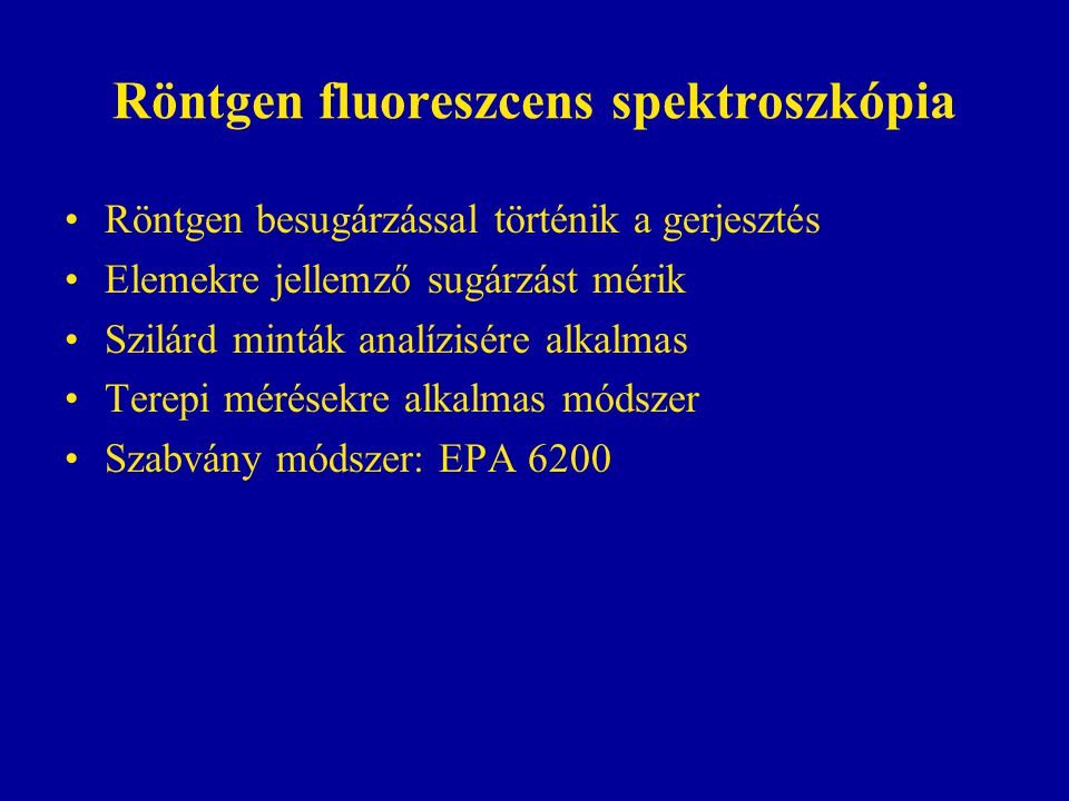 Röntgen fluoreszcens spektroszkópia