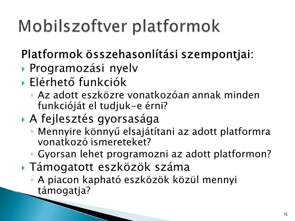 Mobilszoftver platformok