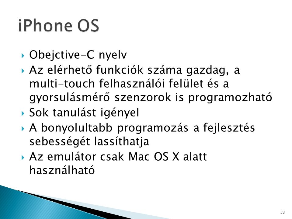 iPhone OS Obejctive-C nyelv