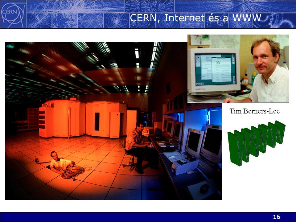 CERN, Internet és a WWW Tim Berners-Lee WWW