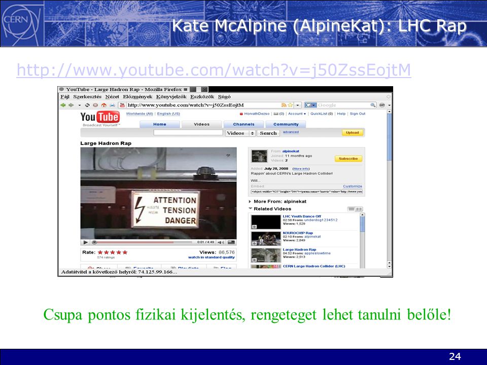 Kate McAlpine (AlpineKat): LHC Rap