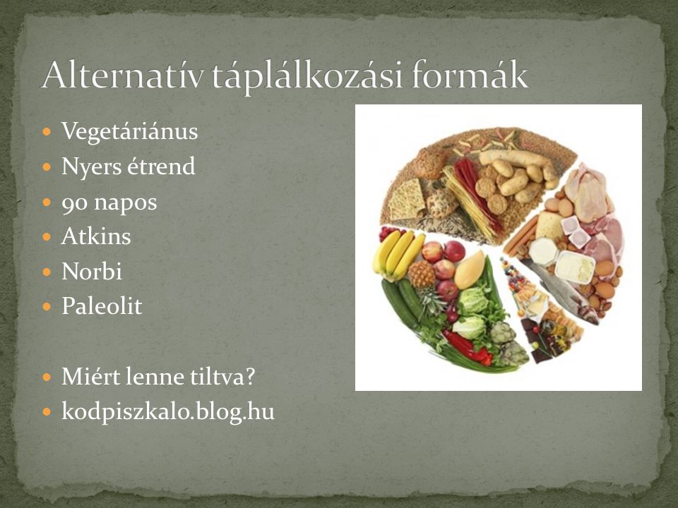 Alternatív táplálkozási formák