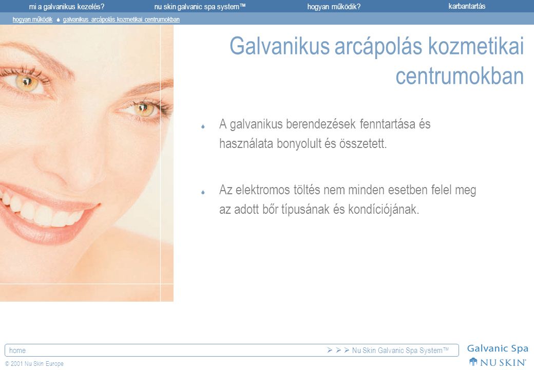 Galvanikus arcápolás kozmetikai centrumokban