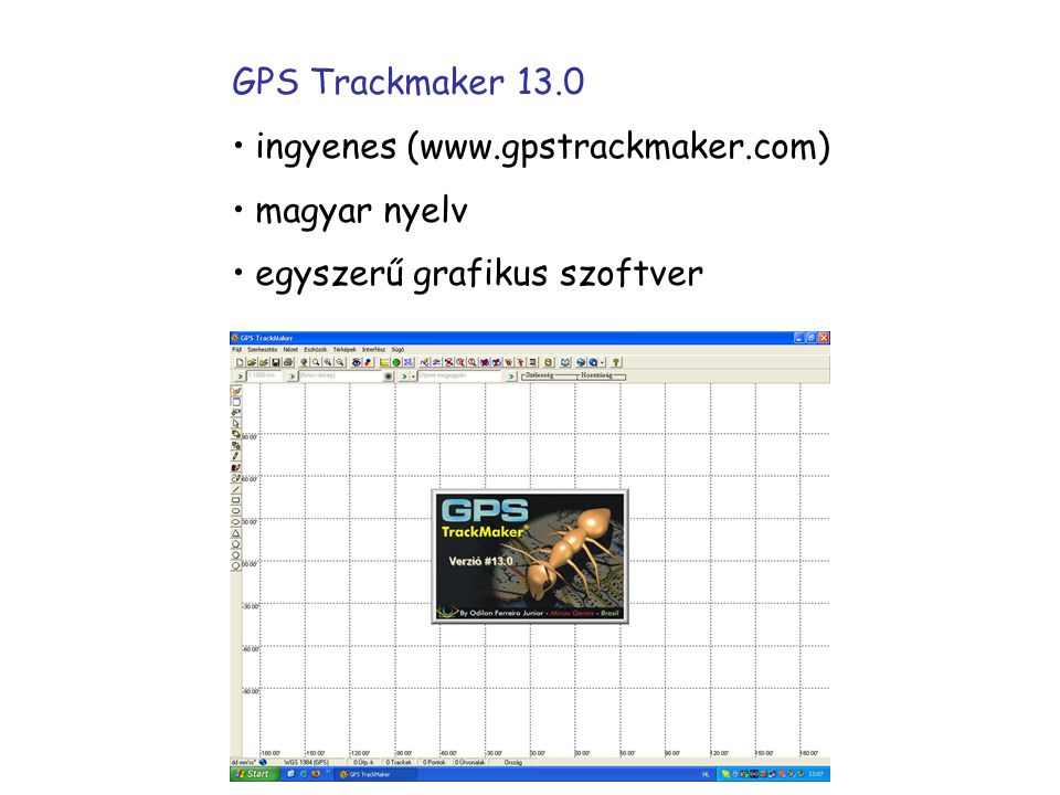 GPS Trackmaker 13.0 ingyenes (  magyar nyelv egyszerű grafikus szoftver
