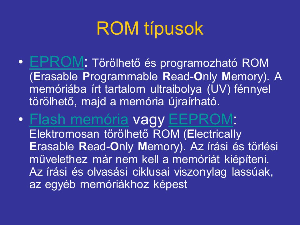 ROM típusok