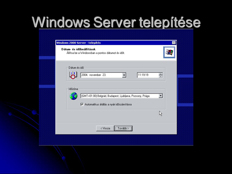 Windows Server telepítése