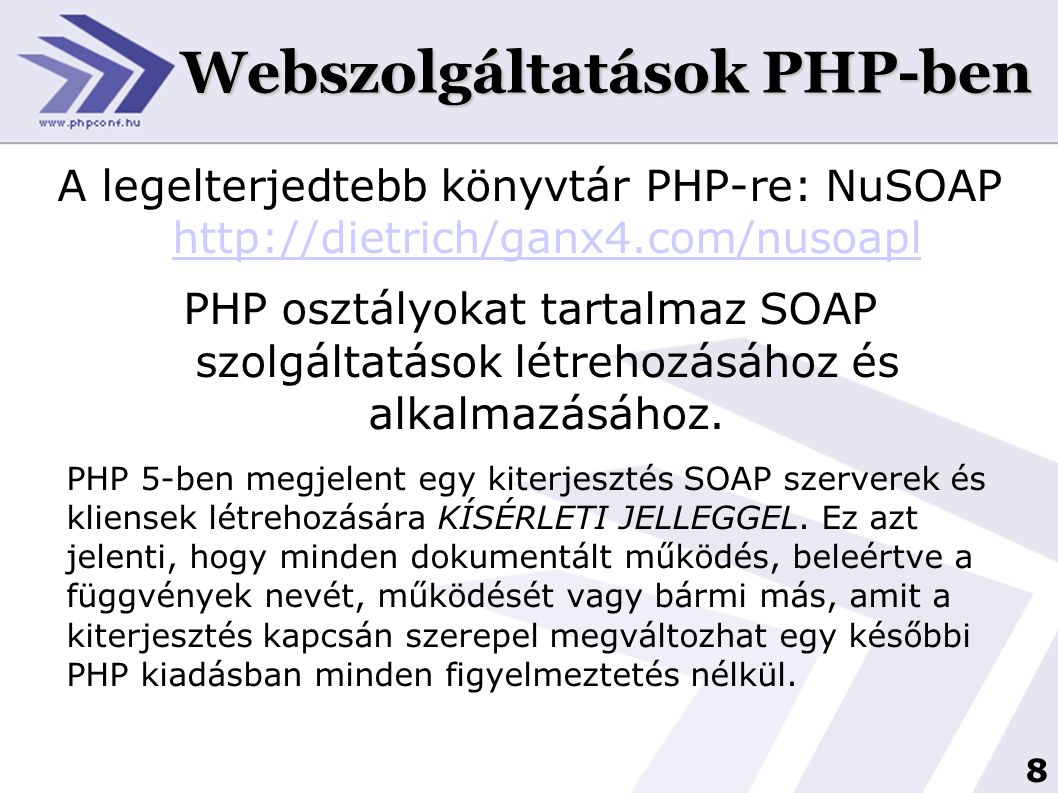 Webszolgáltatások PHP-ben