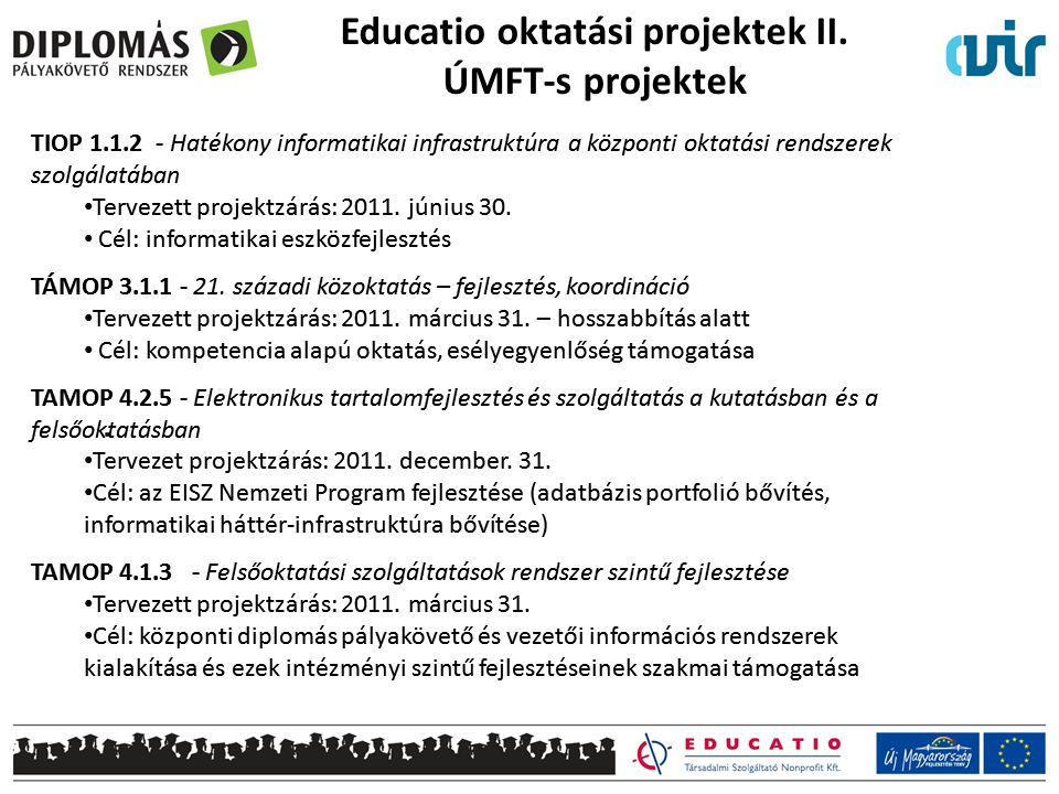 Educatio oktatási projektek II.