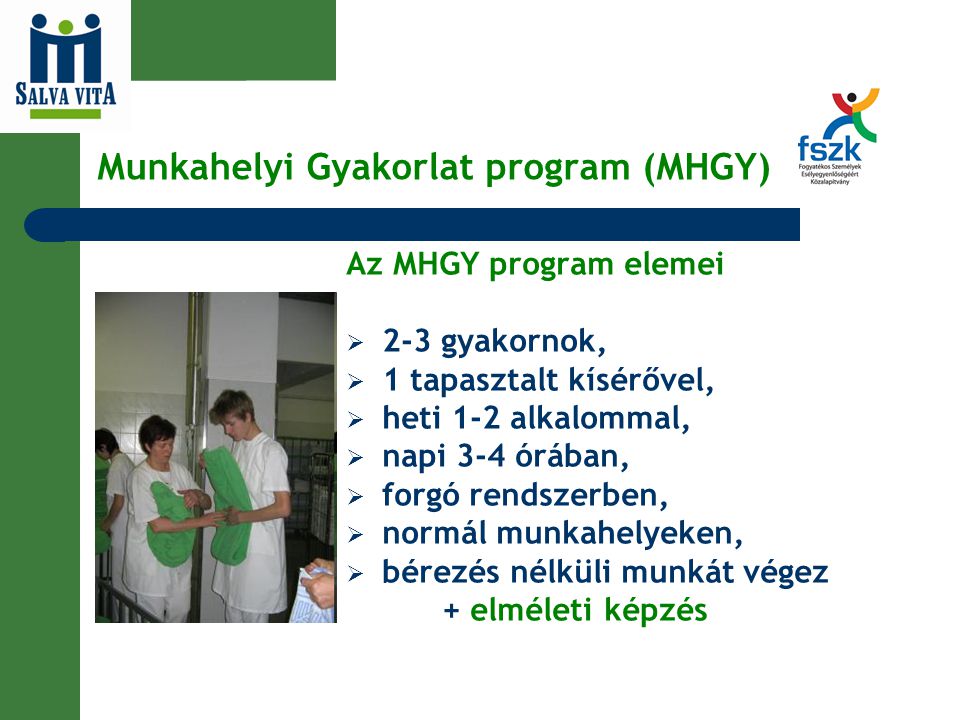 Munkahelyi Gyakorlat program (MHGY)