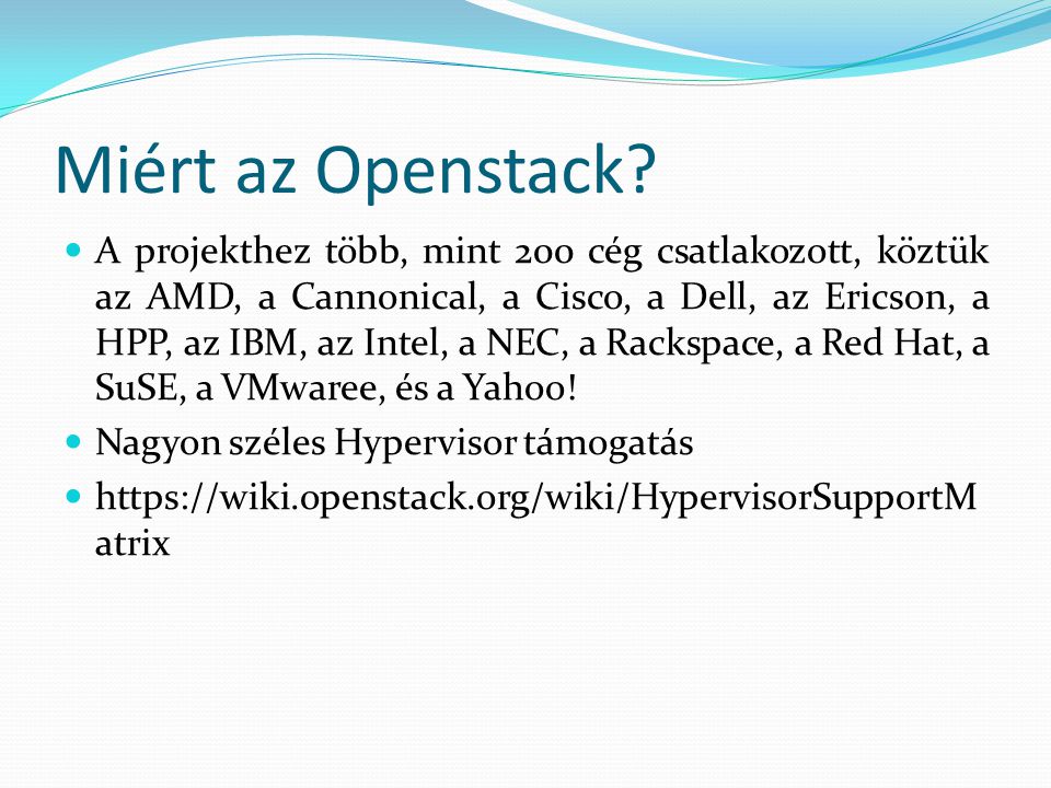Miért az Openstack