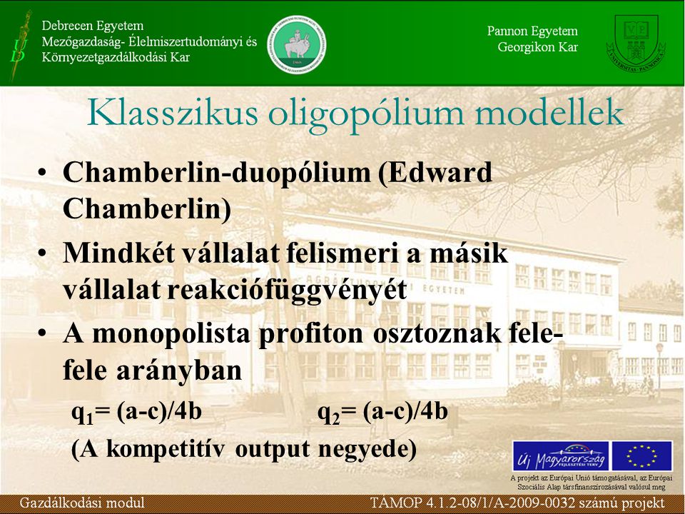 Klasszikus oligopólium modellek