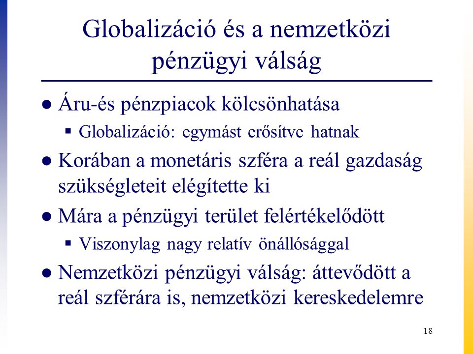 Globalizáció és a nemzetközi pénzügyi válság
