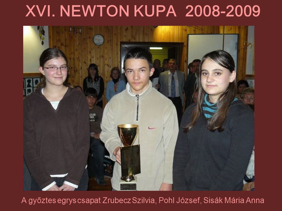 A győztes egrys csapat: Zrubecz Szilvia, Pohl József, Sisák Mária Anna