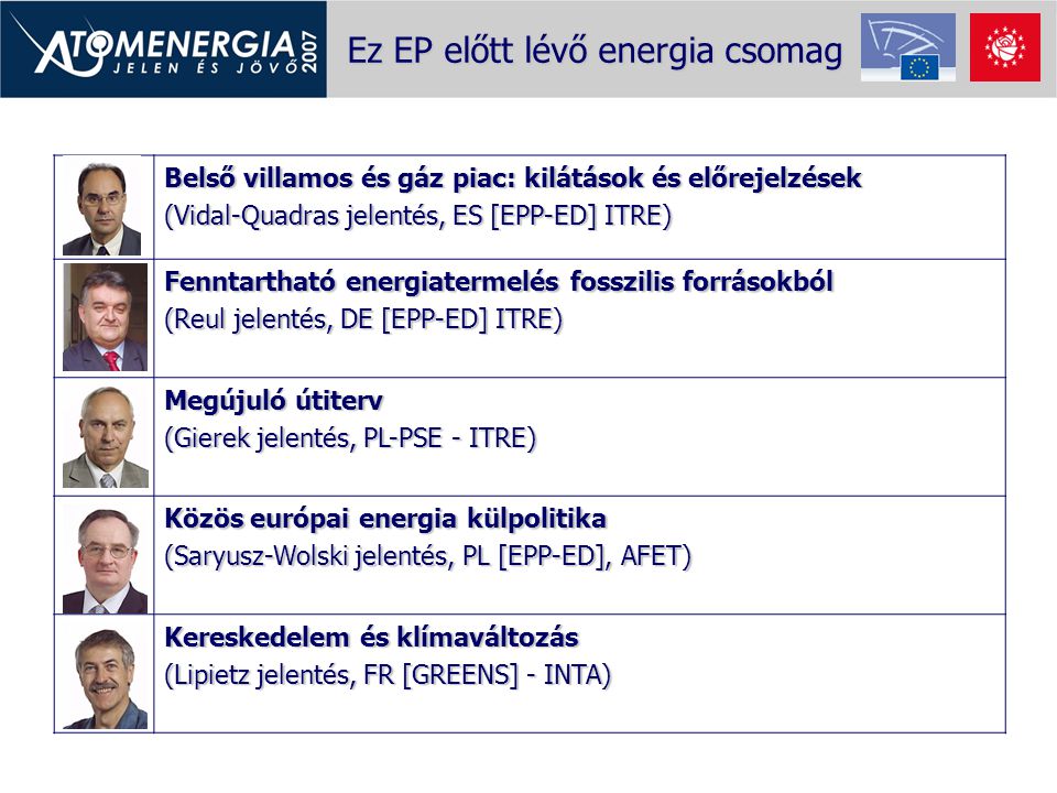 Ez EP előtt lévő energia csomag