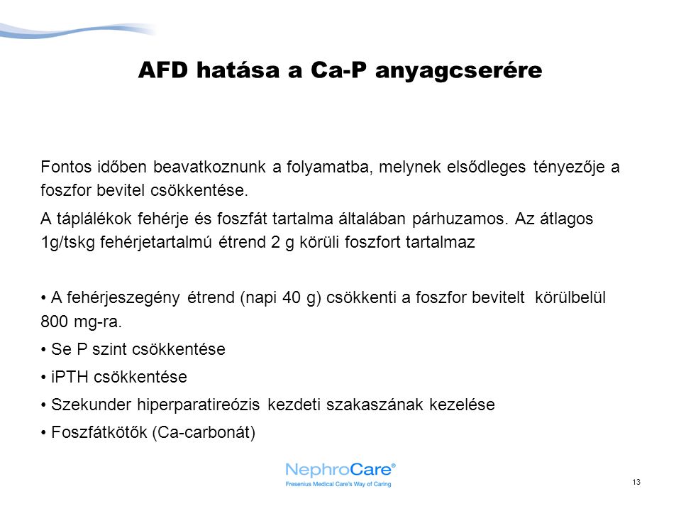AFD hatása a Ca-P anyagcserére