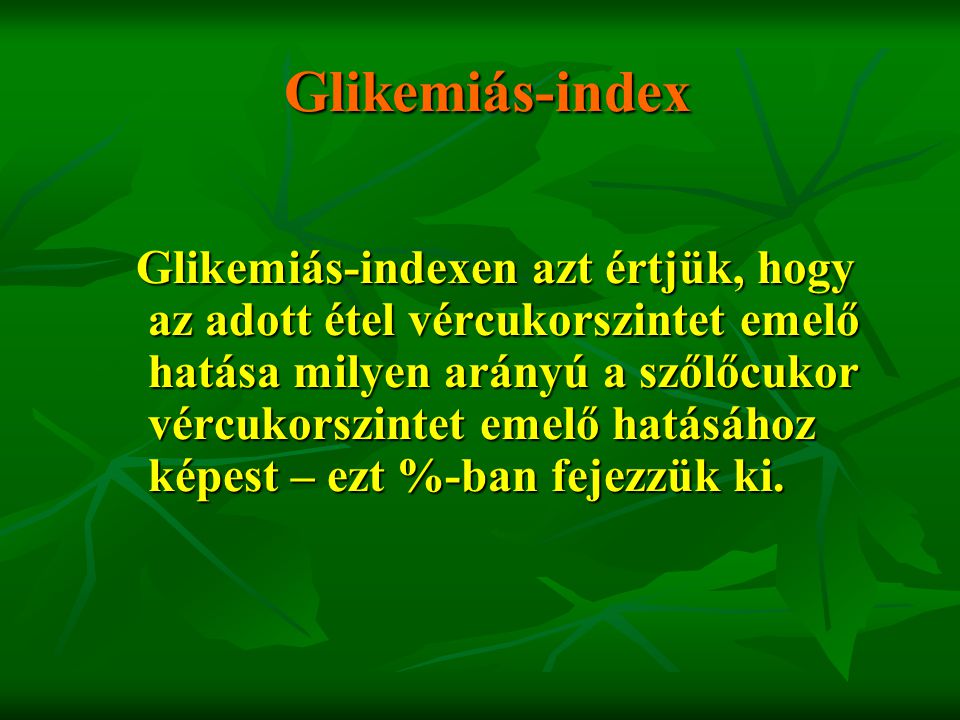 Glikemiás-index