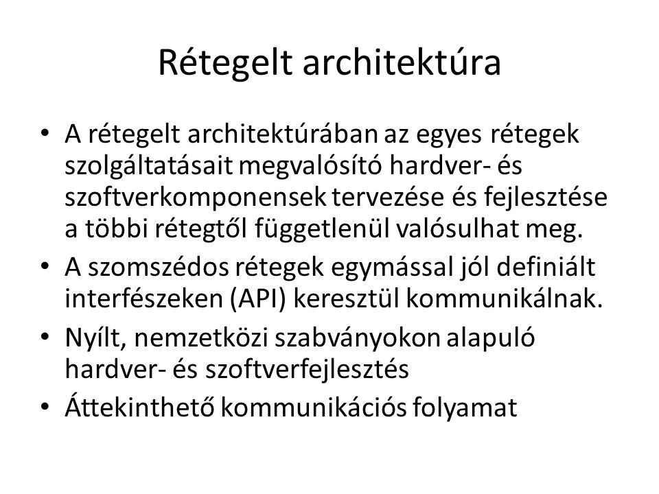 Rétegelt architektúra