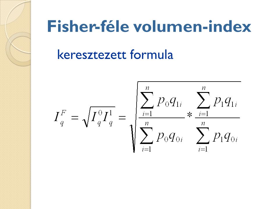 Fisher-féle volumen-index