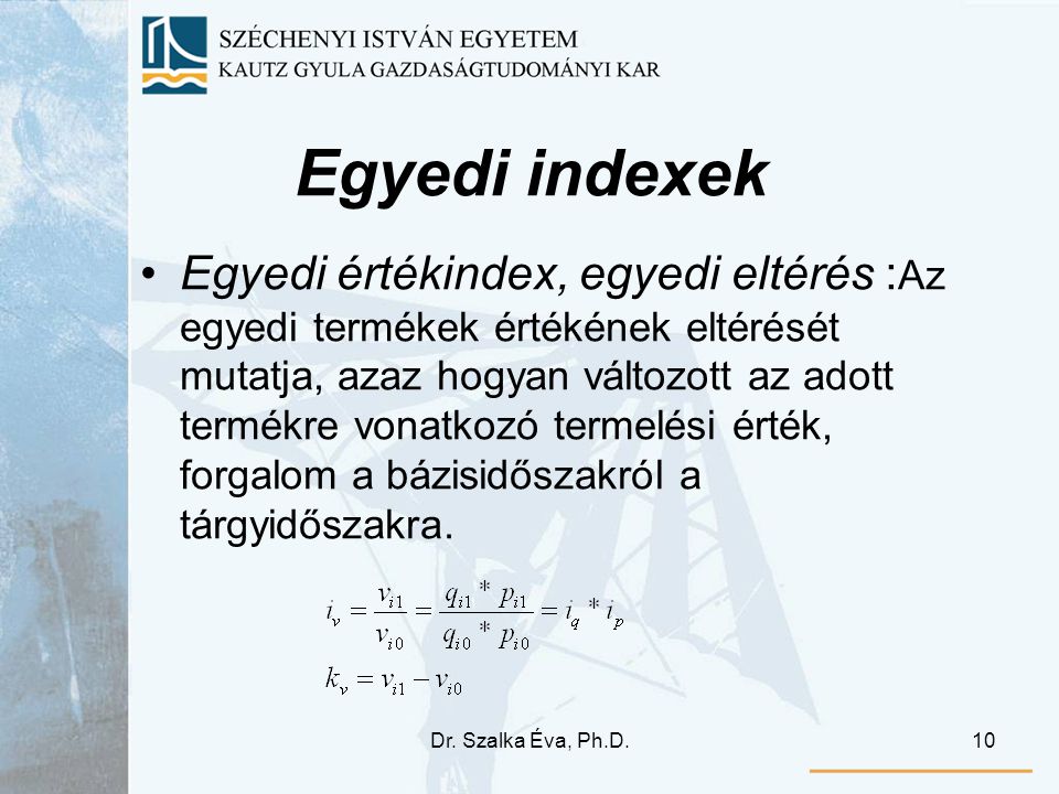 Egyedi indexek